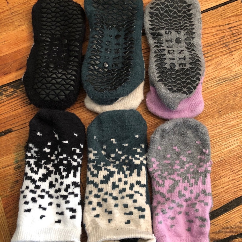 Three pairs Pointe Studio Sticky Socks
